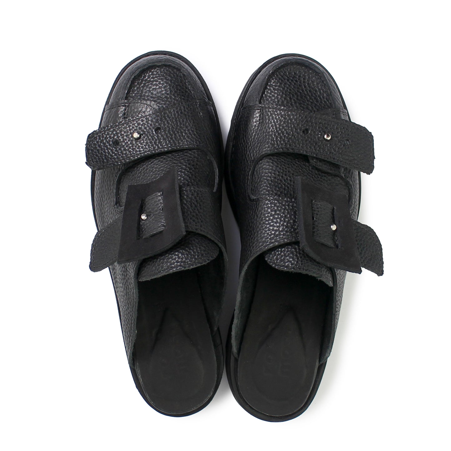 BILL OPEN 1 + Welted Leather Slides + Cloudy Black