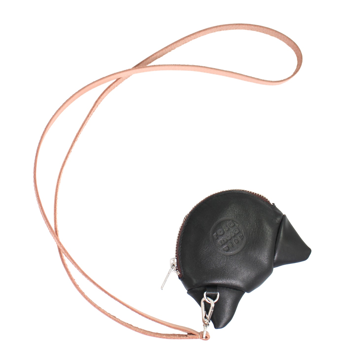 CROISSANT Leather Coincase Wallet + Glossy Black