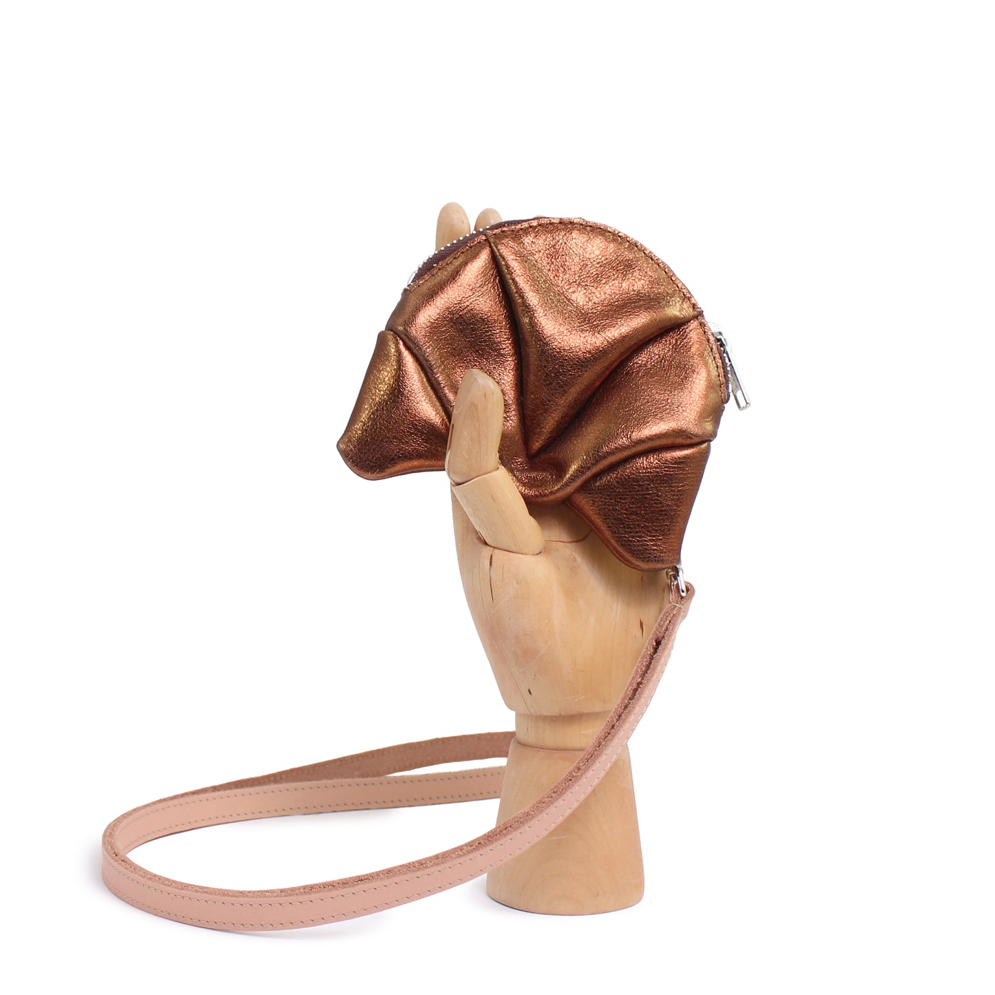 CROISSANT Leather Coincase Wallet + Brass