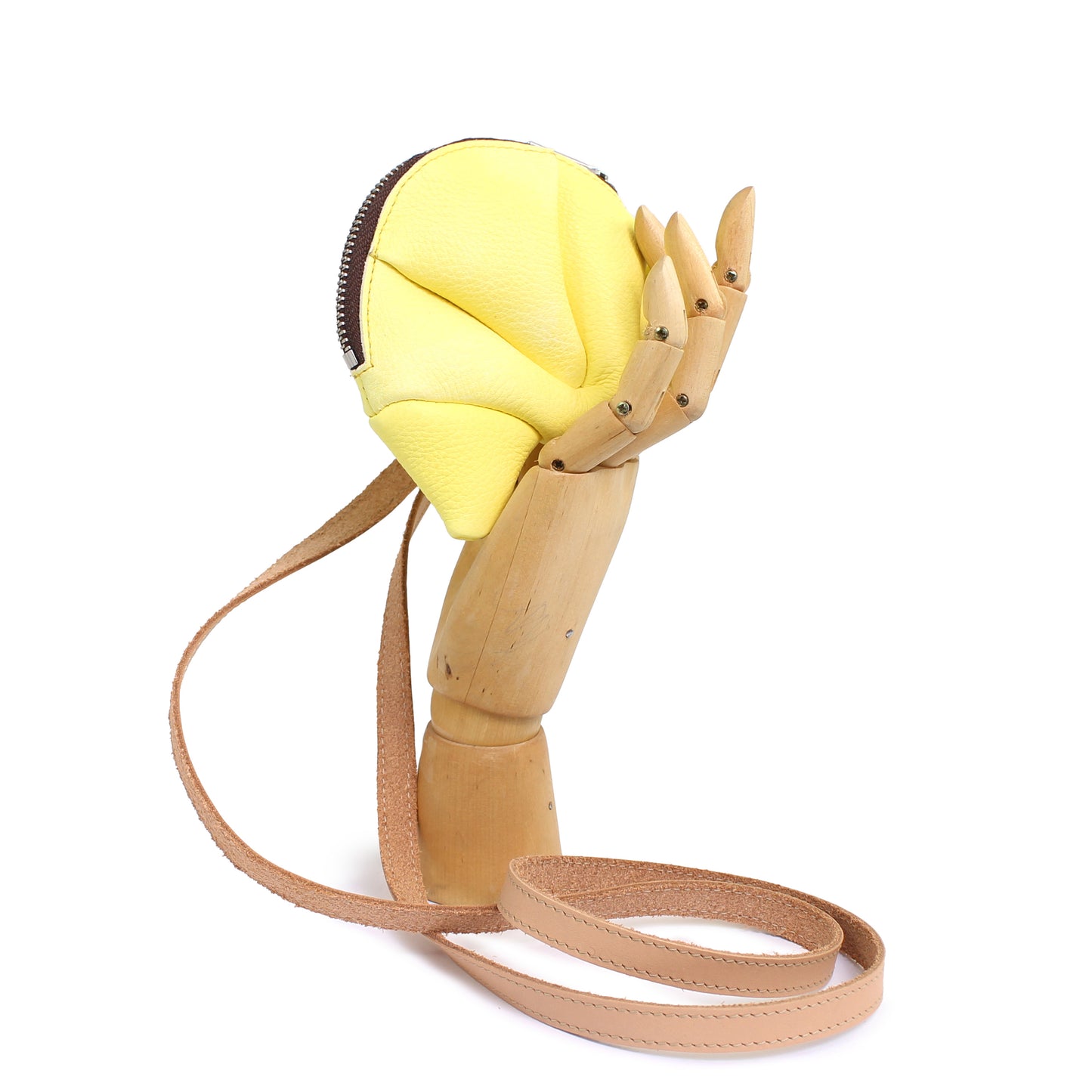 CROISSANT Leather Coincase Wallet + Lemon