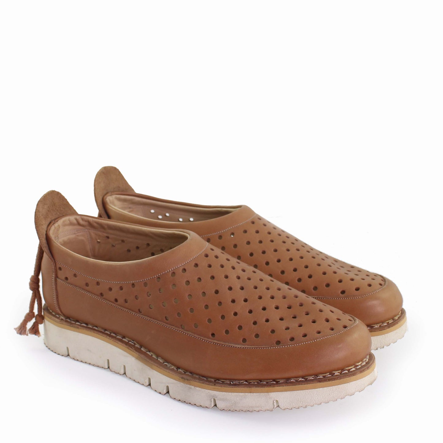 MOC Slip-On + Leather Slip-on Shoes + Cognac