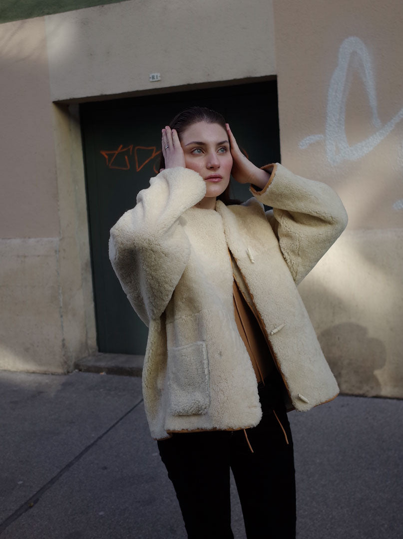 Jacket METEOR + Reversible Shearling Jacket + Natural