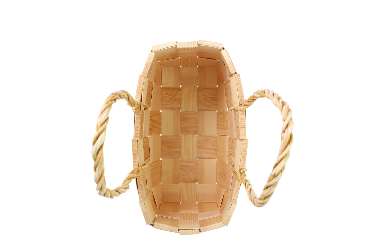 rosamosa wooden shopper bag hand painted blue flower