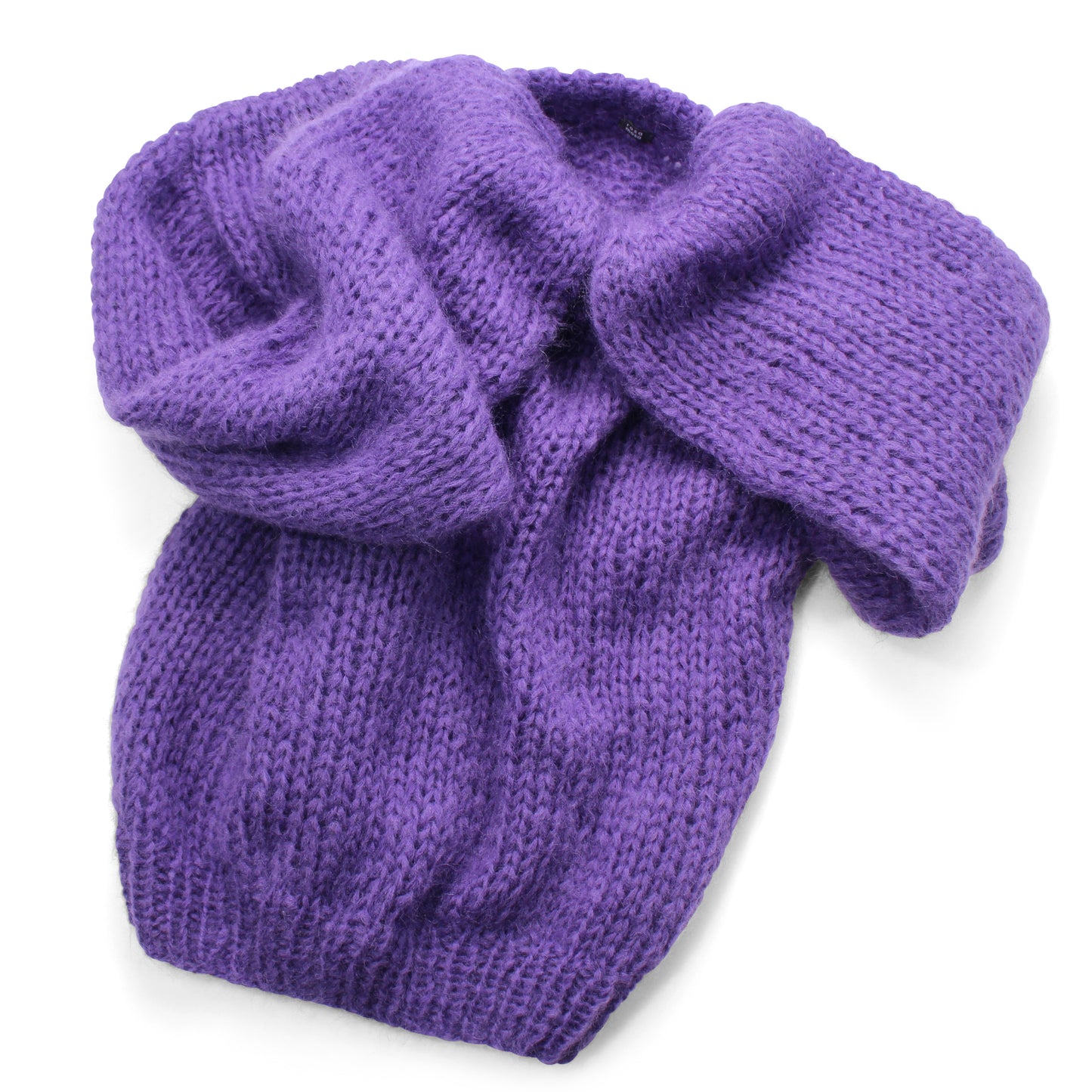 Unisex Hand Knit Mohair Pullover + Purple