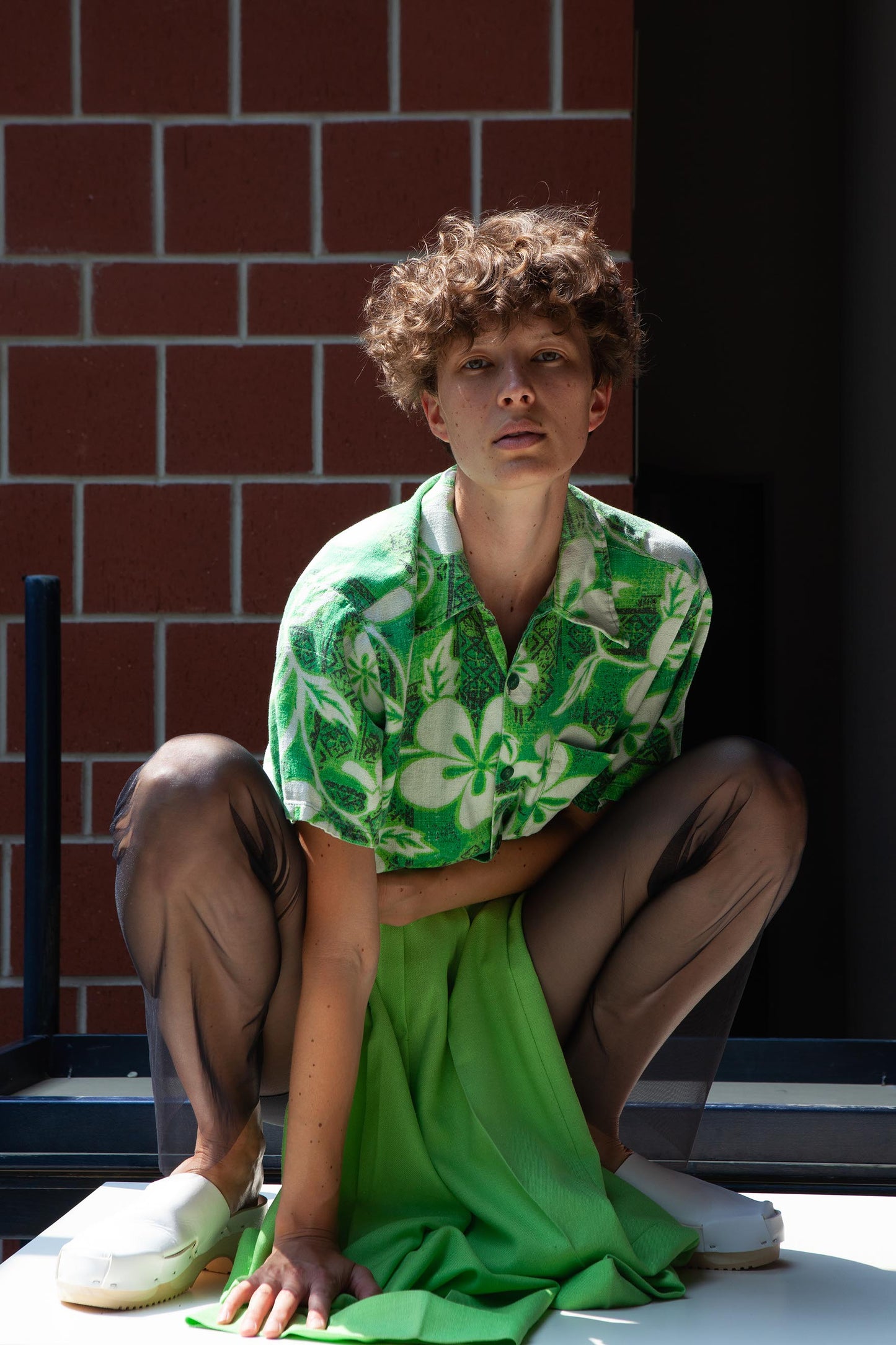 DONAU + Leather Clogs + White