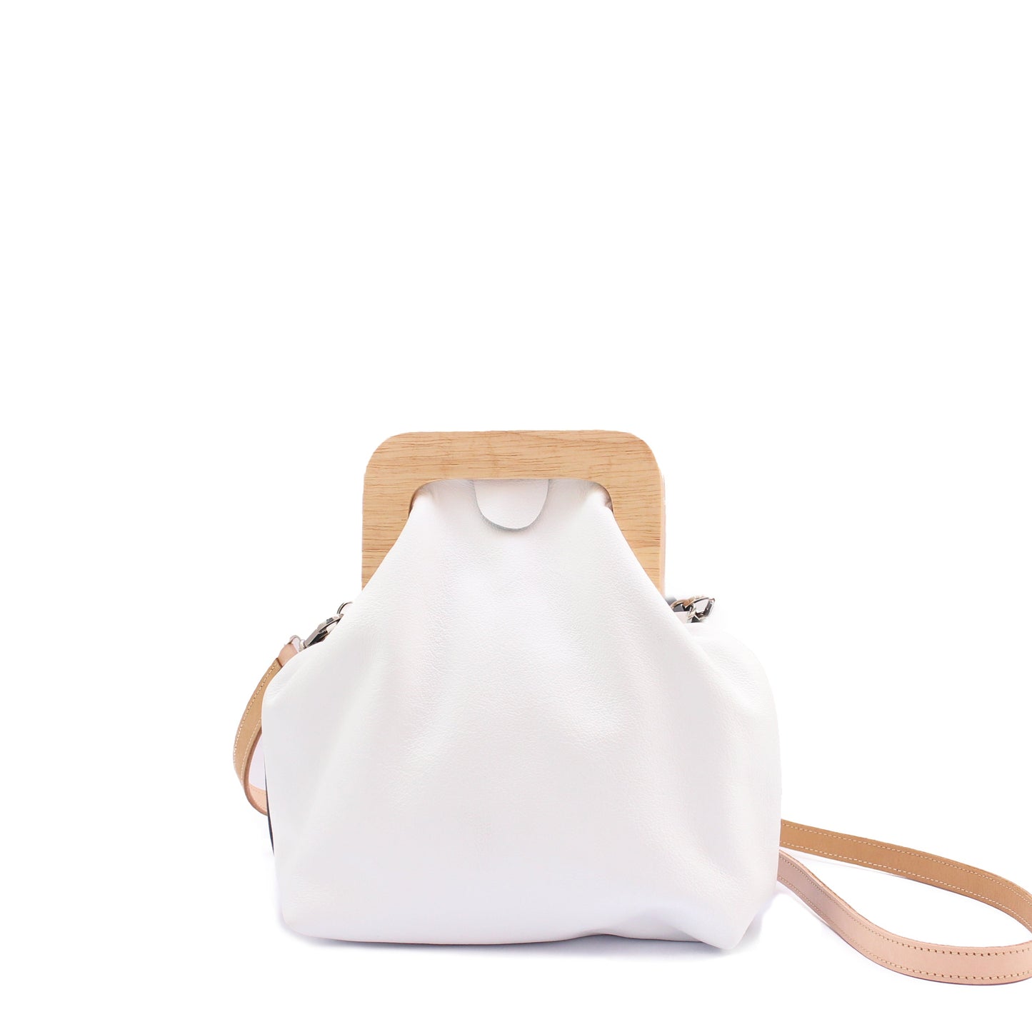 ANGOLO BAG SMALL Curly Mix + Shearling Mini Bag + Black & White