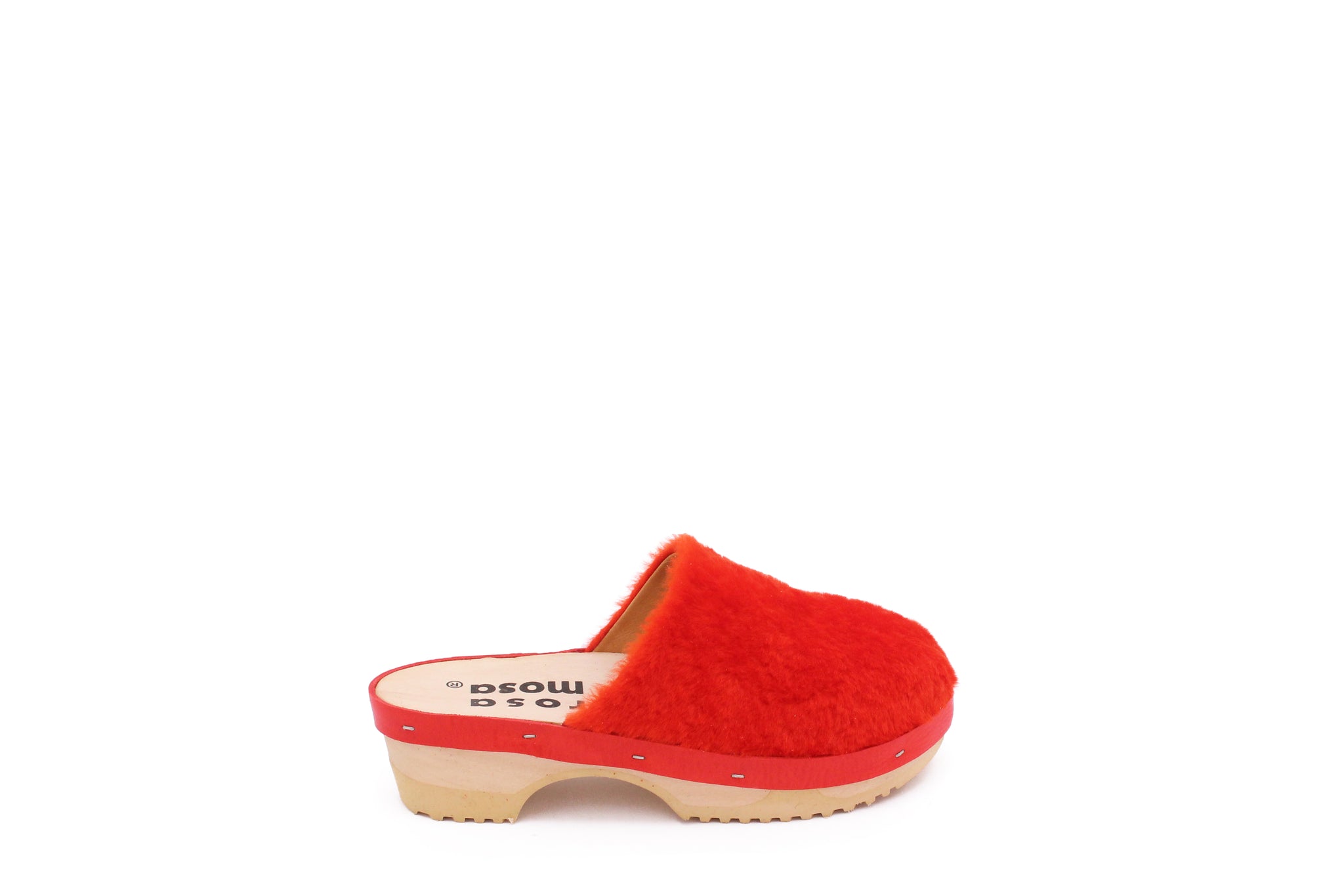 PANTOFFLE CURLY + Bright Red