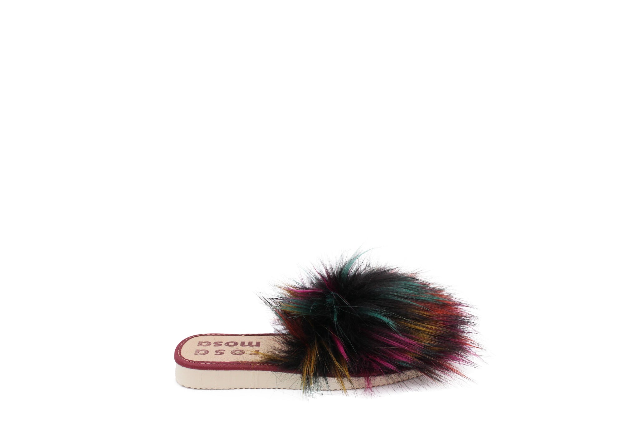 Faux fur SLIPPERS + Multi-color