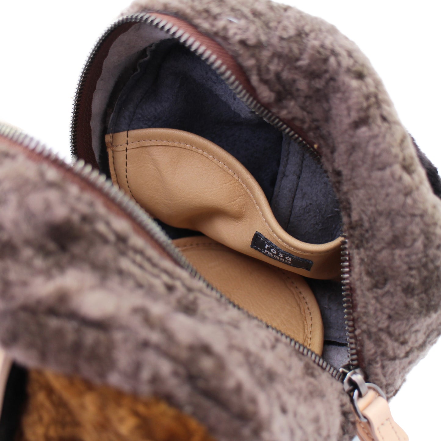 HELMET BAG SMALL PATCHWORK Curly + Shearling Cross Mini Bag + Random Mix