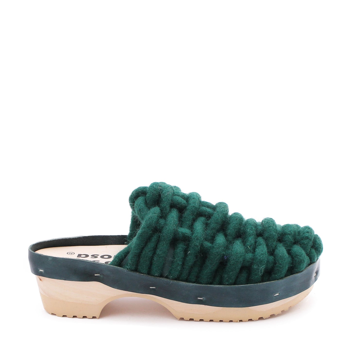 NET PANTO WOOL + Woven Wool Clogs + Emerald