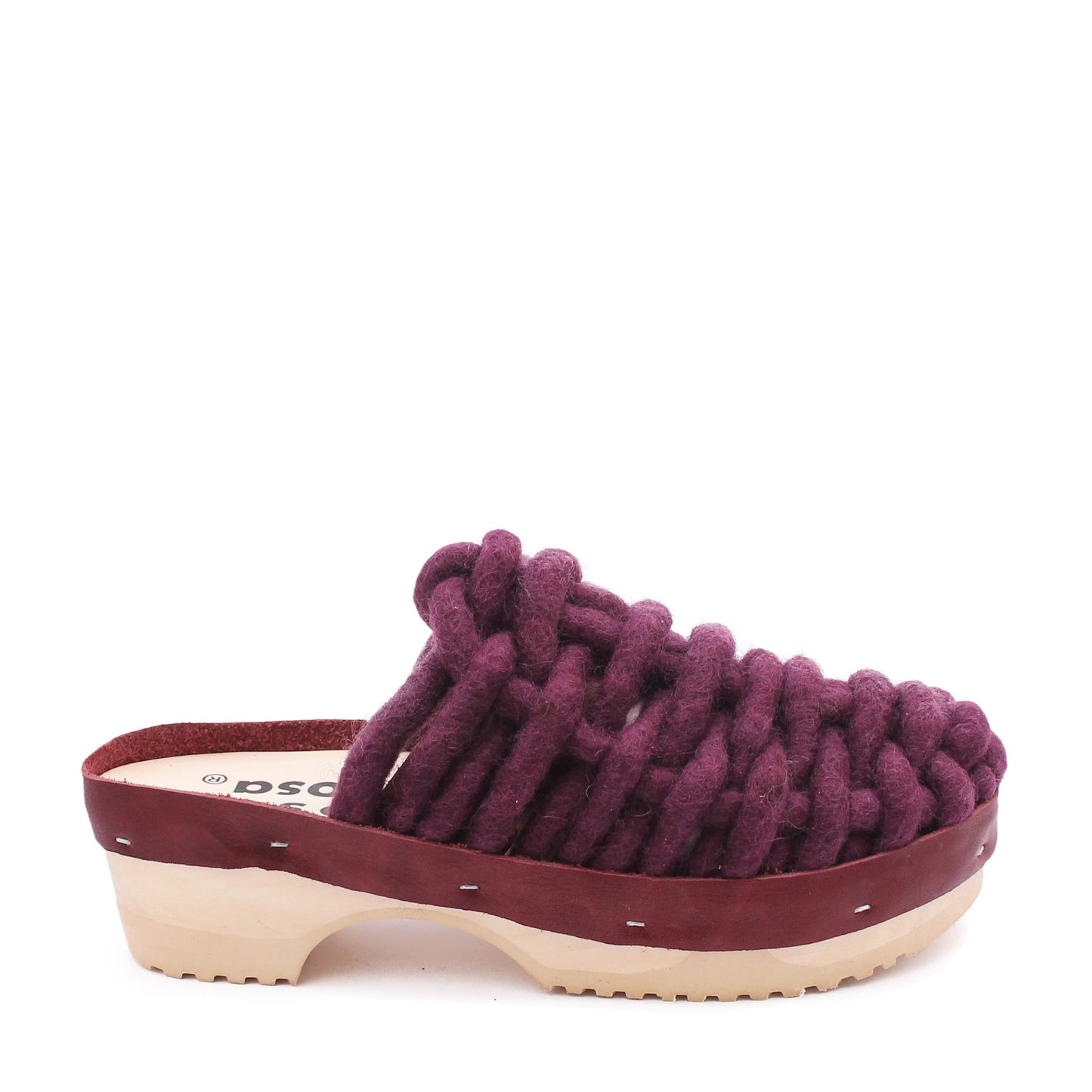 NET PANTO WOOL + Woven Wool Clogs + Mauve