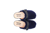 PANTOFFLE CURLY STRAP NAVY