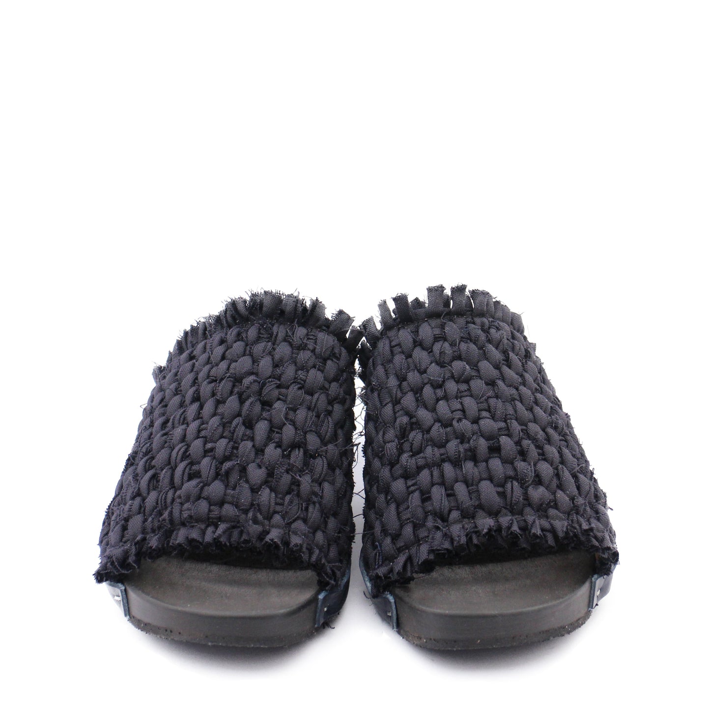 JACK + Cotton Dark Clog Sandals + Black