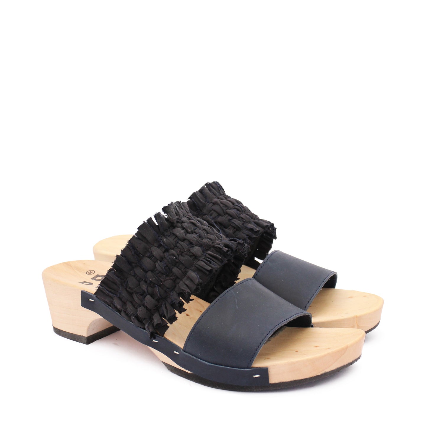 MAGO JACK + Cotton Leather Clog Sandals + DARK UNI