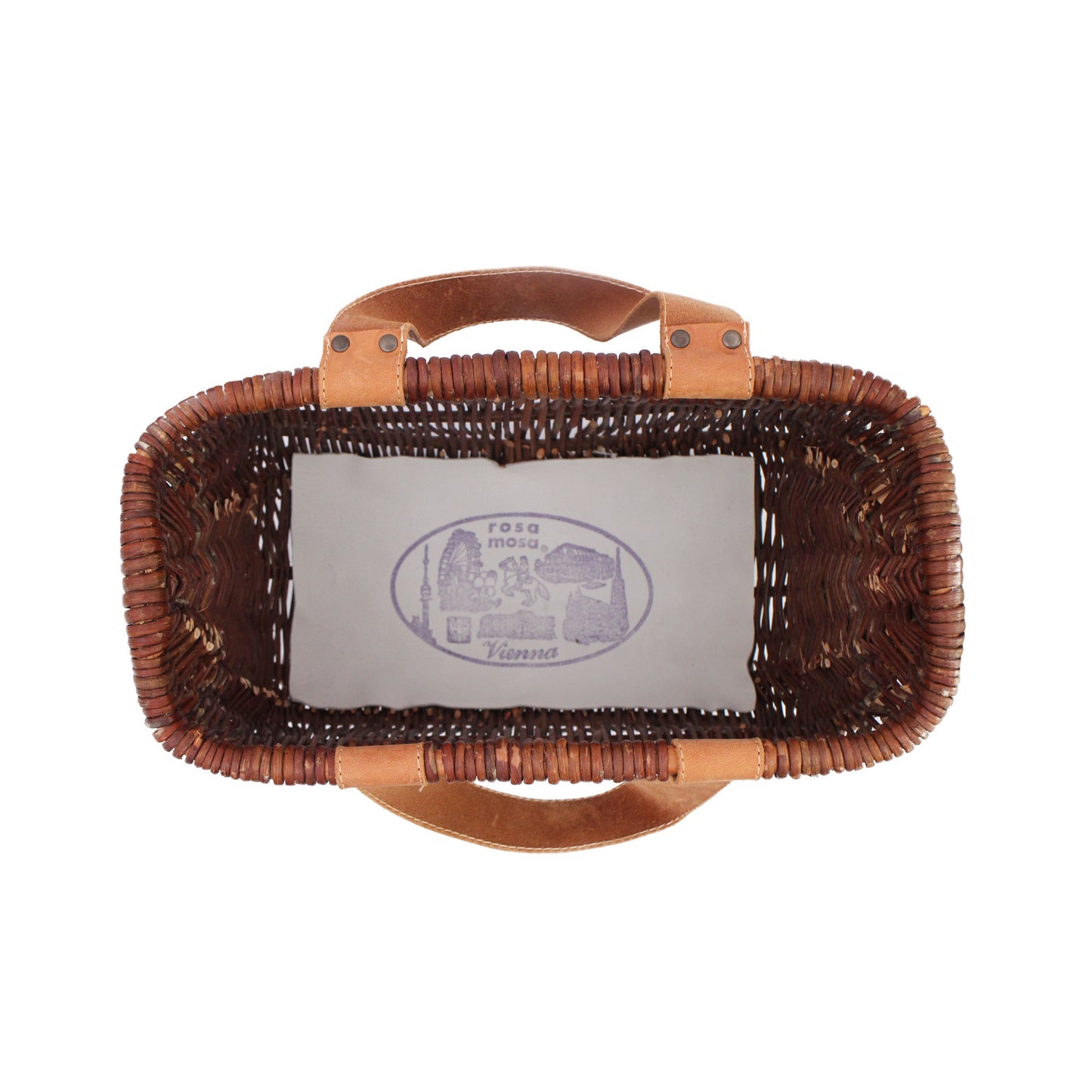 WILLOW DELTA + Rattan Shopper Bag + Cammello