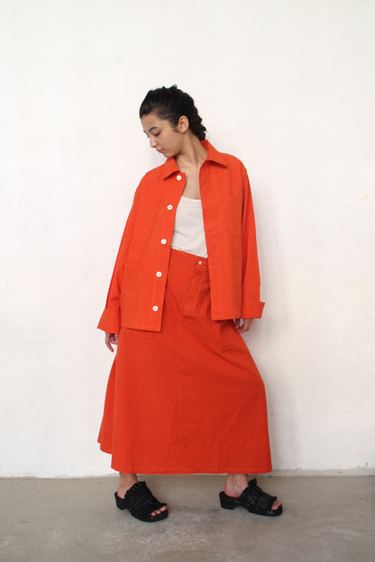 AJAY SKIRT + Fire Orange