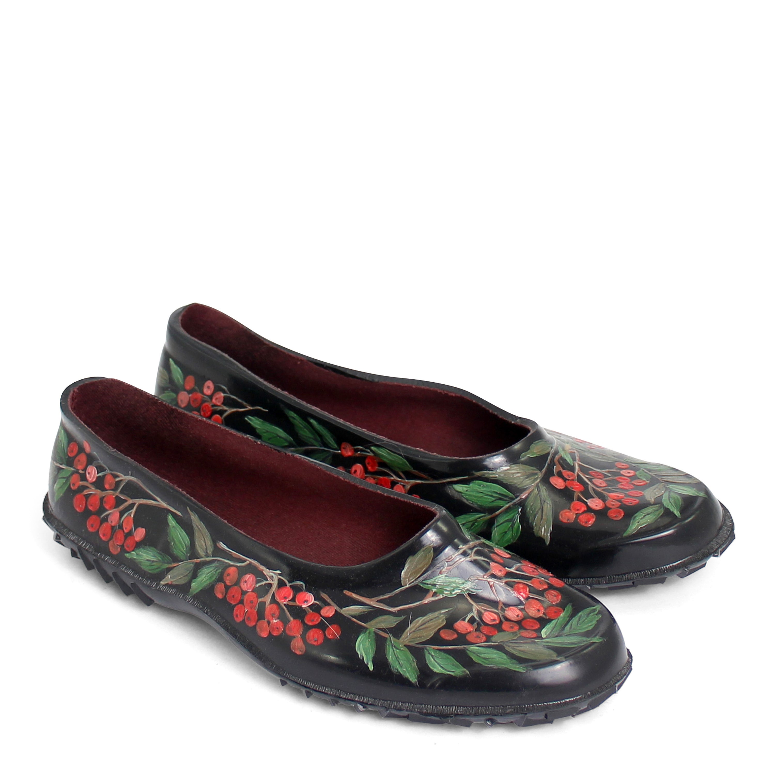 BALLERINA Rowanberry + Hand-painted Rain Shoes
