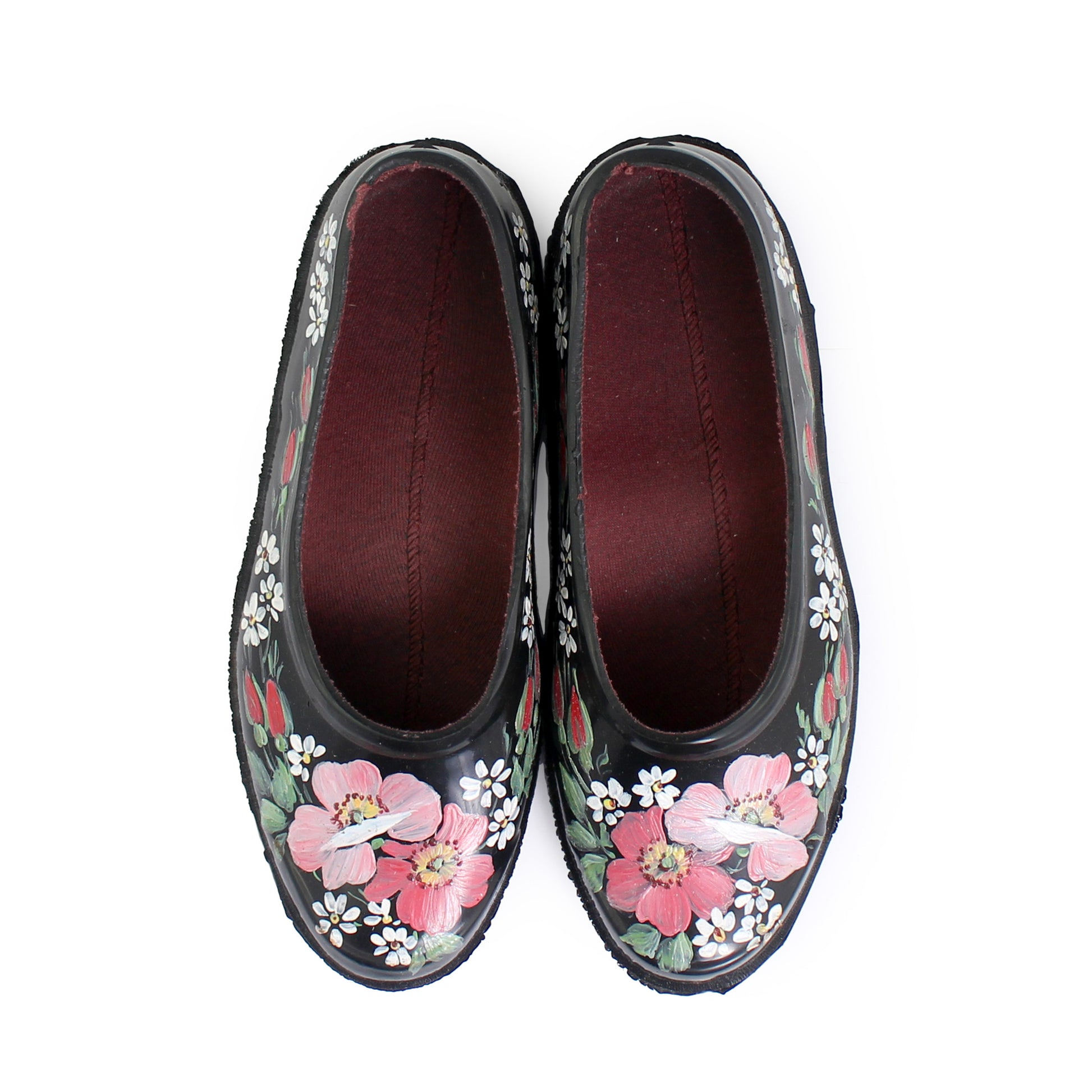 BALLERINA Rose Hand-painted Rain Shoes – rosa mosa - Main Image