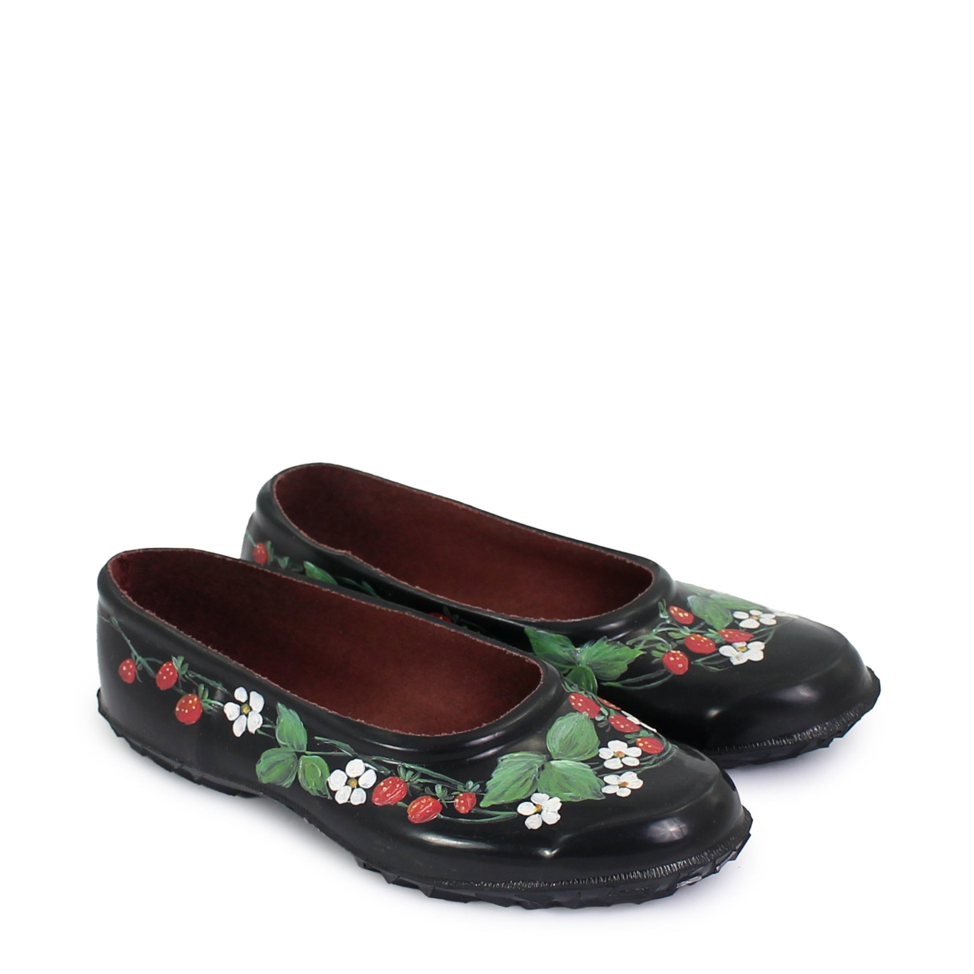 BALLERINA Strawberry Hand-painted Rain Shoes – rosa mosa