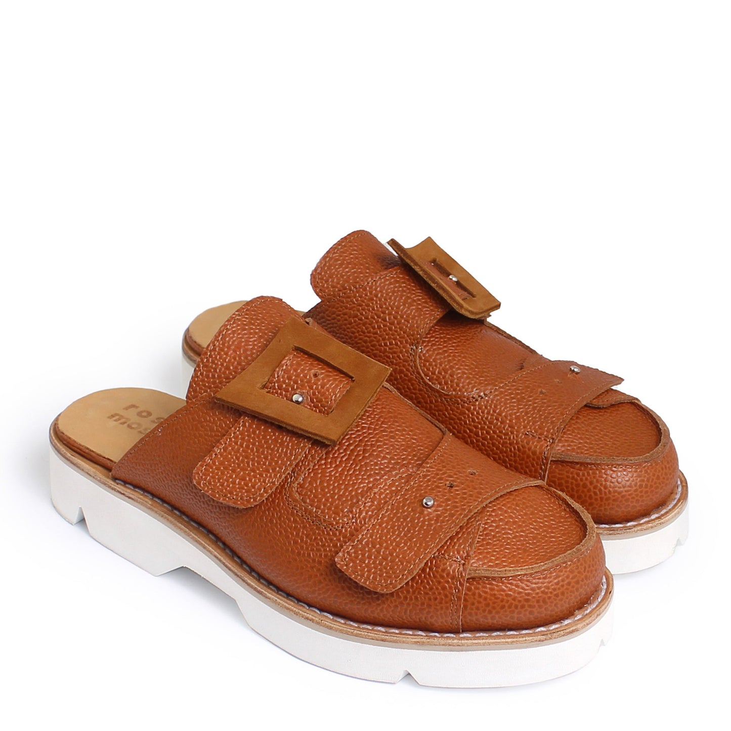 BILL OPEN 1 + Welted Leather Slides + Cloudy Brown