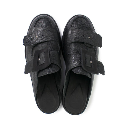 BILL OPEN 1 + Welted Leather Slides + Cloudy Black