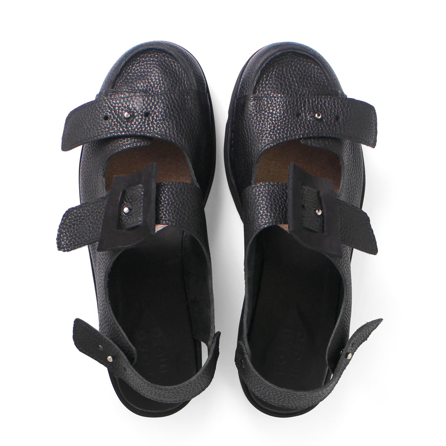 BILL CLOSED 2 + Welted Leather Sandals + Cloudy Black