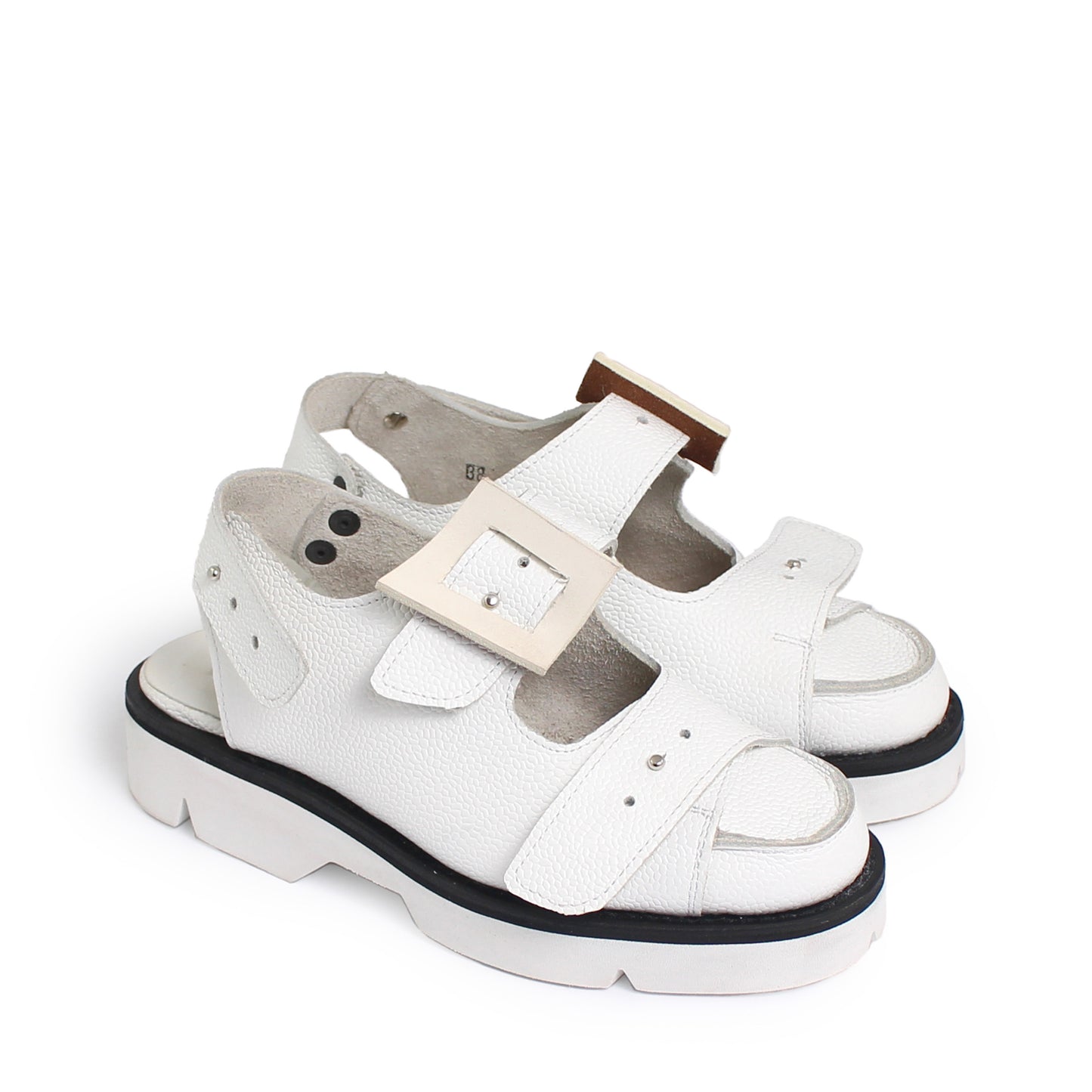 BILL CLOSED 2 + Welted Leather Sandals + Cloudy White