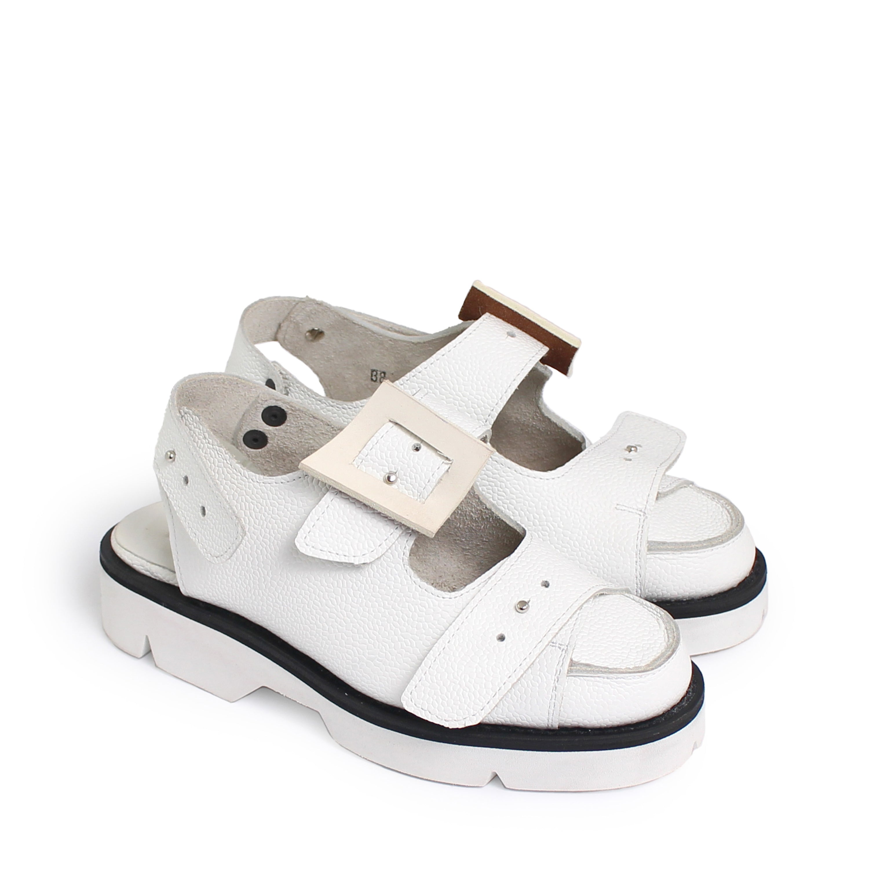 BILL CLOSED 2 + Welted Leather Sandals + Cloudy White
