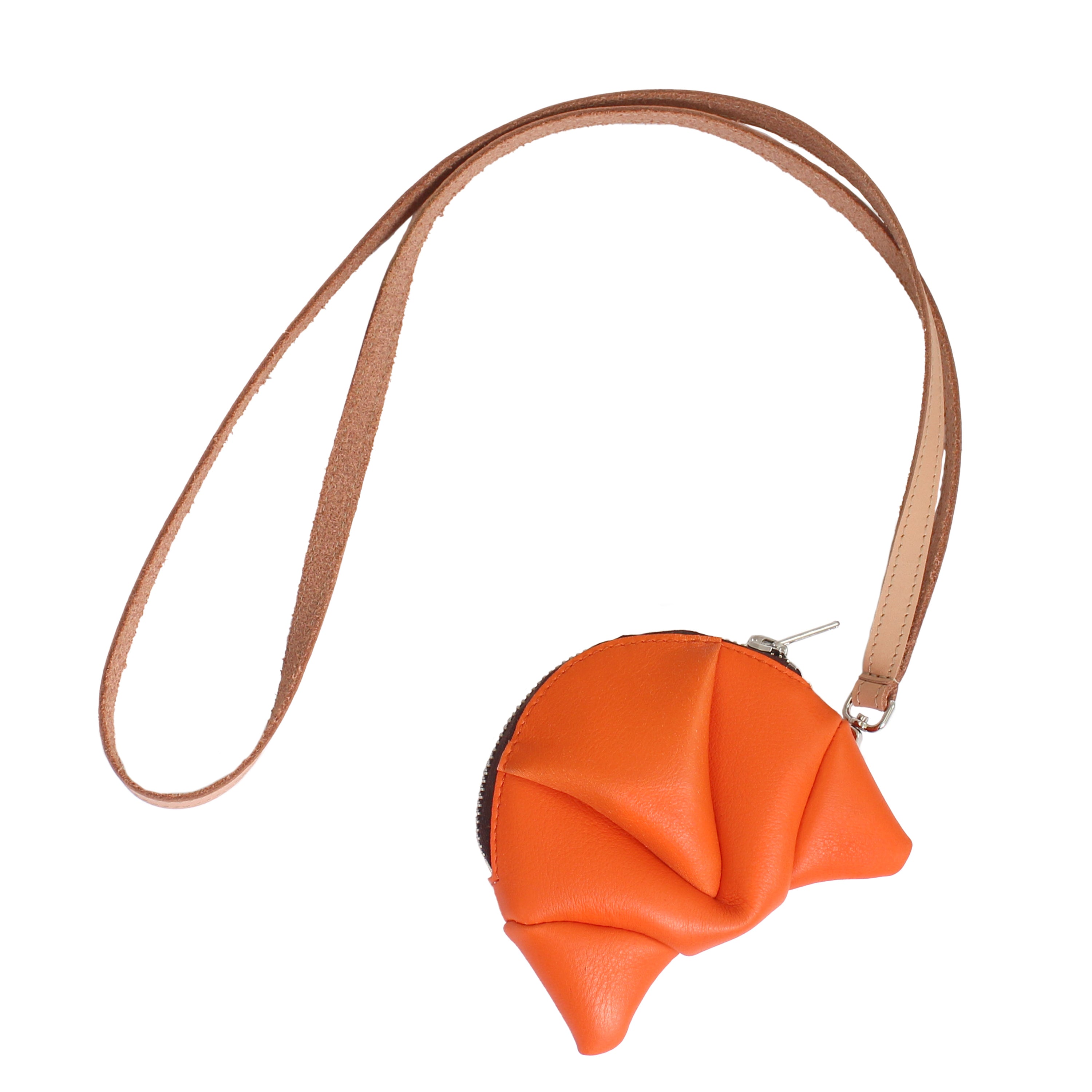 Incase Wallet CROISSANT Leather Coincase Wallet + Deep Orange – rosa mosa