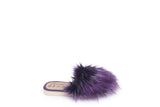 Faux Fur Slippers + Purple