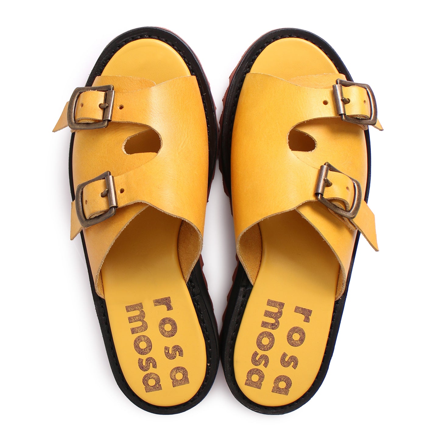 FIBA + Leather Goodyear Welted Sandals + Yellow