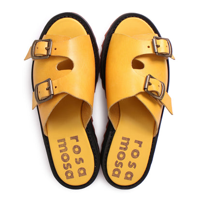FIBA + Leather Goodyear Welted Sandals + Yellow