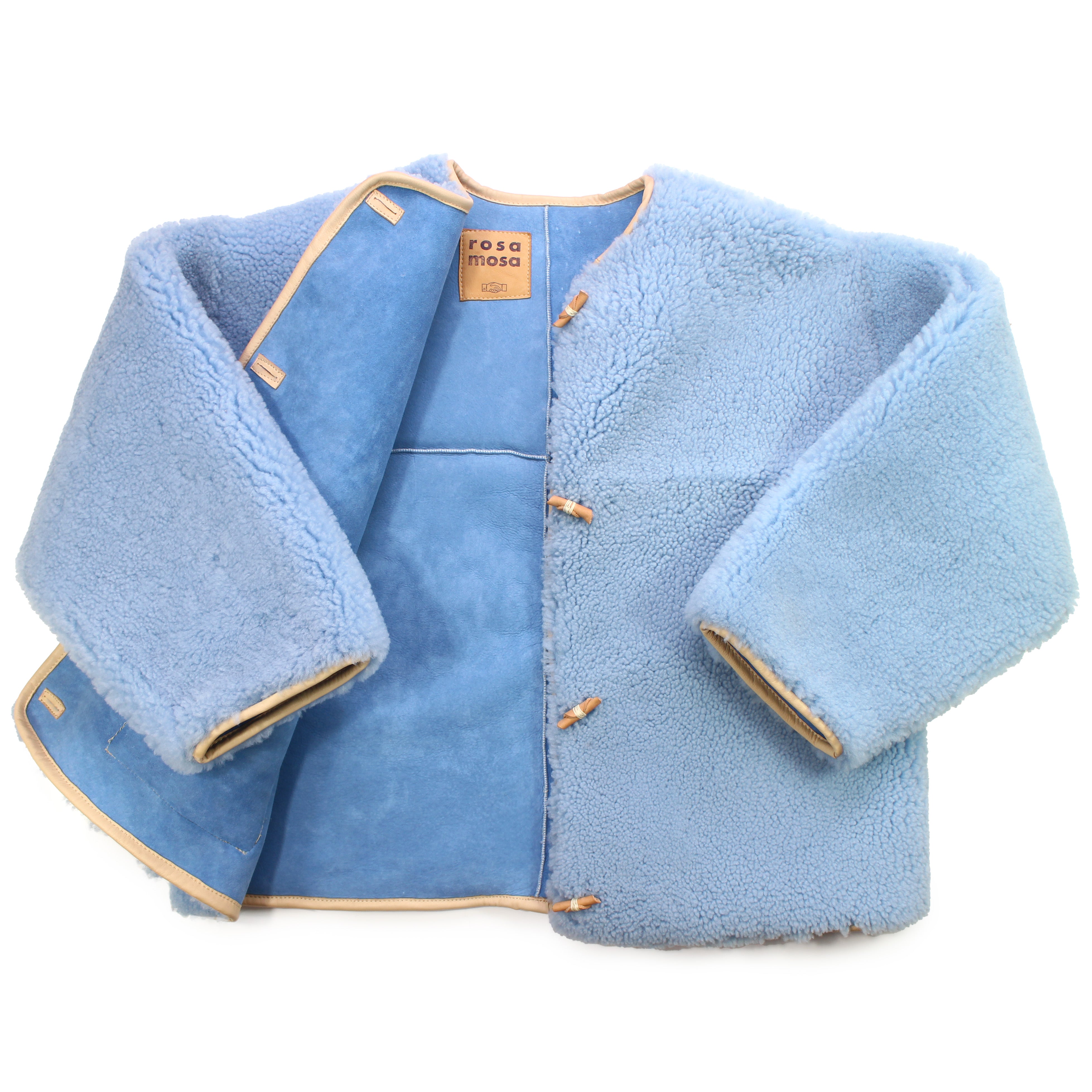 Jacket METEOR + Reversible Shearling Jacket + Ice Blue – rosa mosa