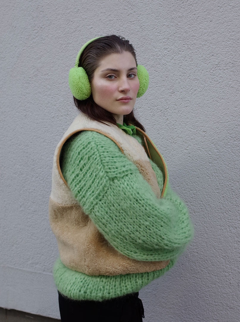 EAR WARMERS + lime
