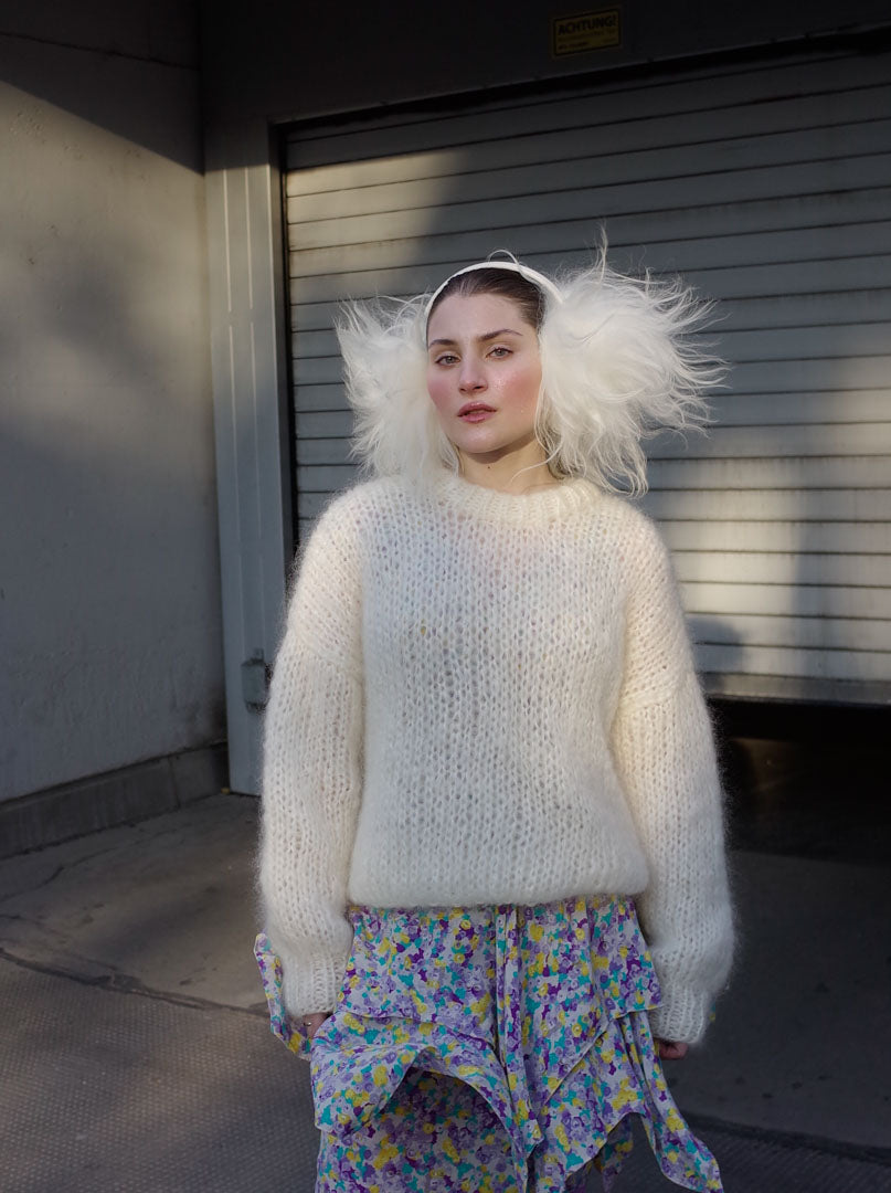 EAR WARMERS L white