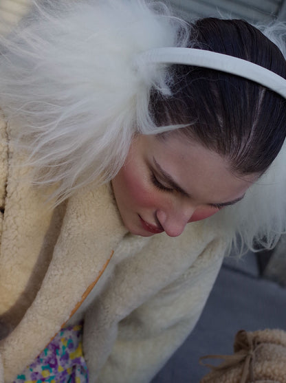 EAR WARMERS L white
