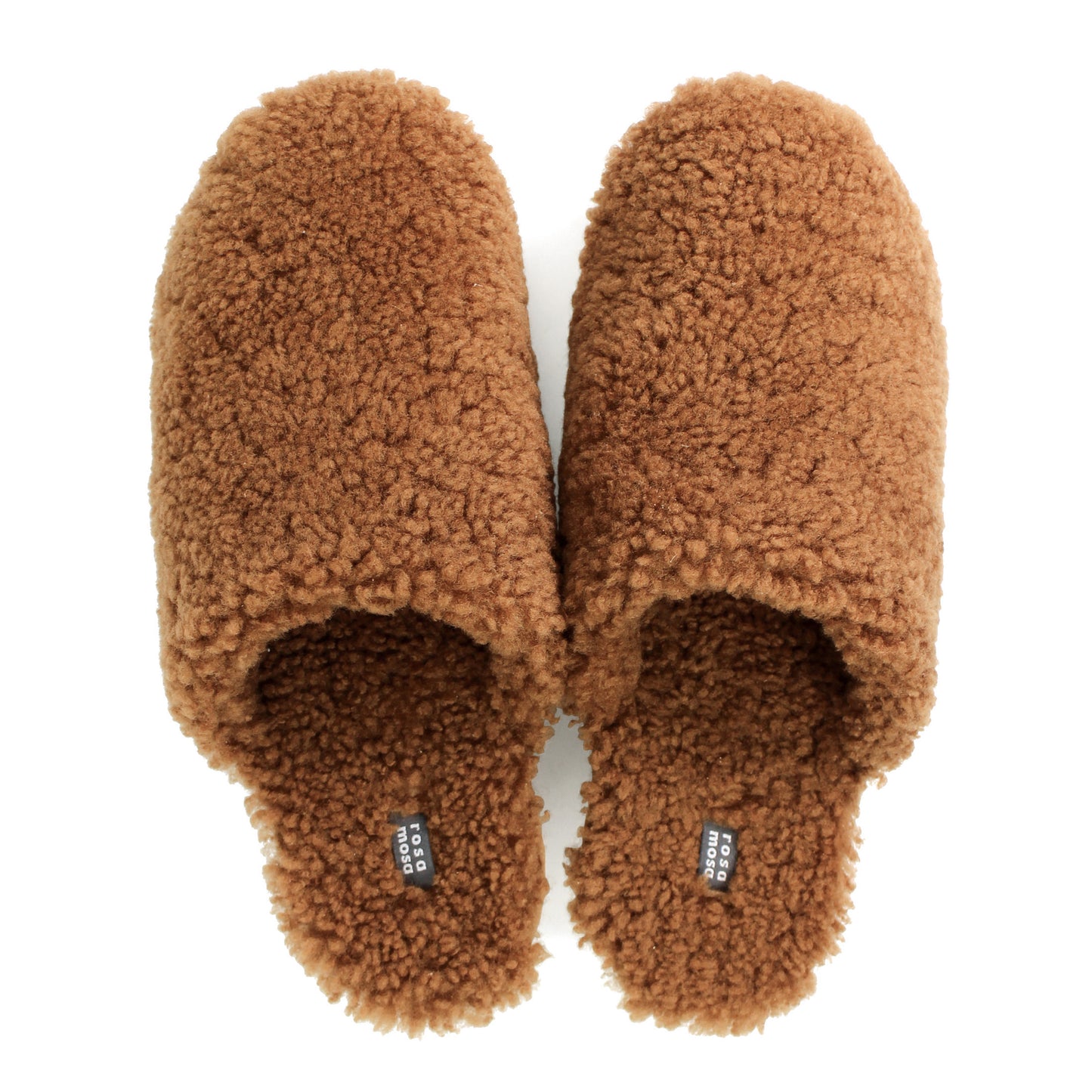 PANTO FULLY + Shearling Clog Shoes + Curly Teddy Brown