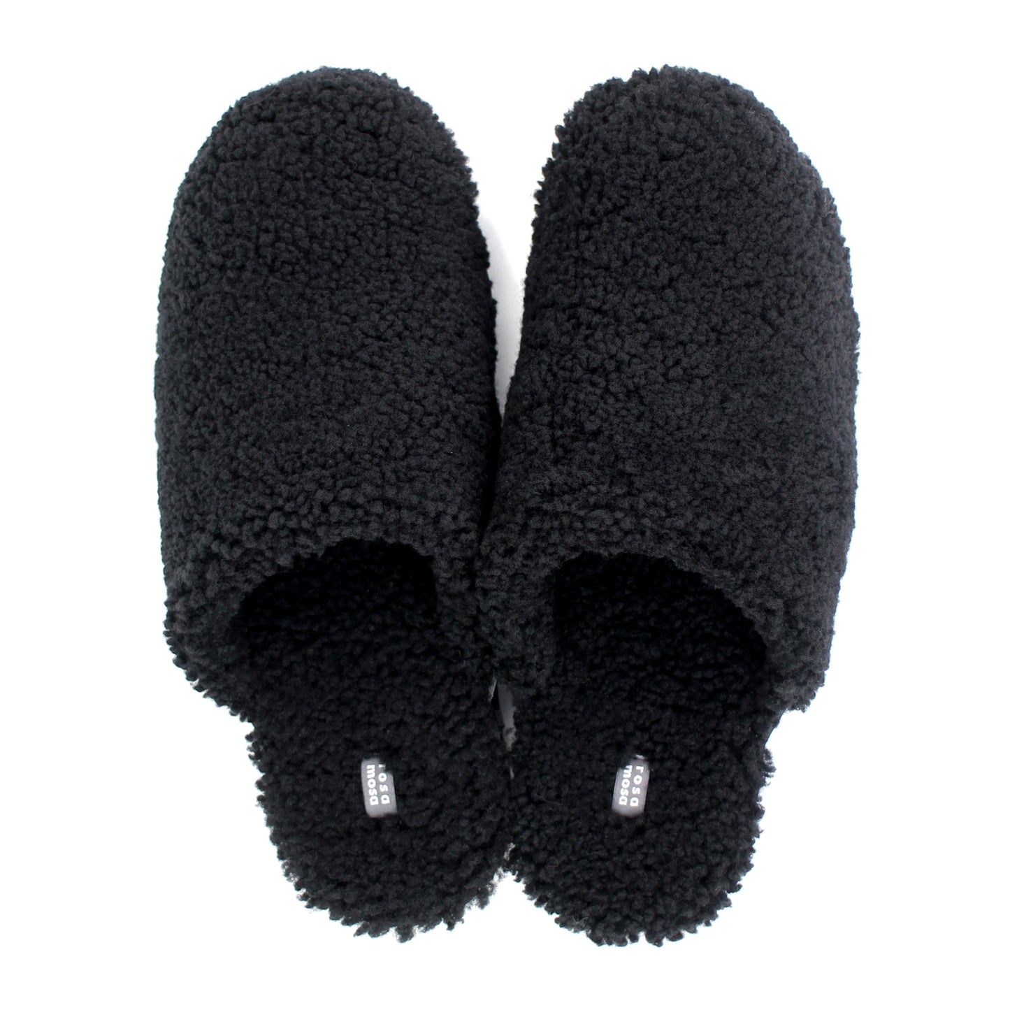 PANTO FULLY + Shearling Dark Clog Shoes + Black