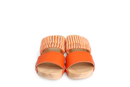 ROCCO KNOT SANDALS + ORANGE NATURAL