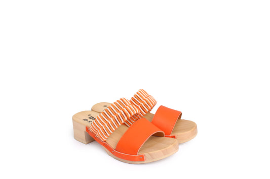 ROCCO KNOT SANDALS + ORANGE NATURAL