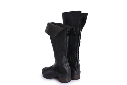 ROSIE BOOT HIGH Dark Sole + Black