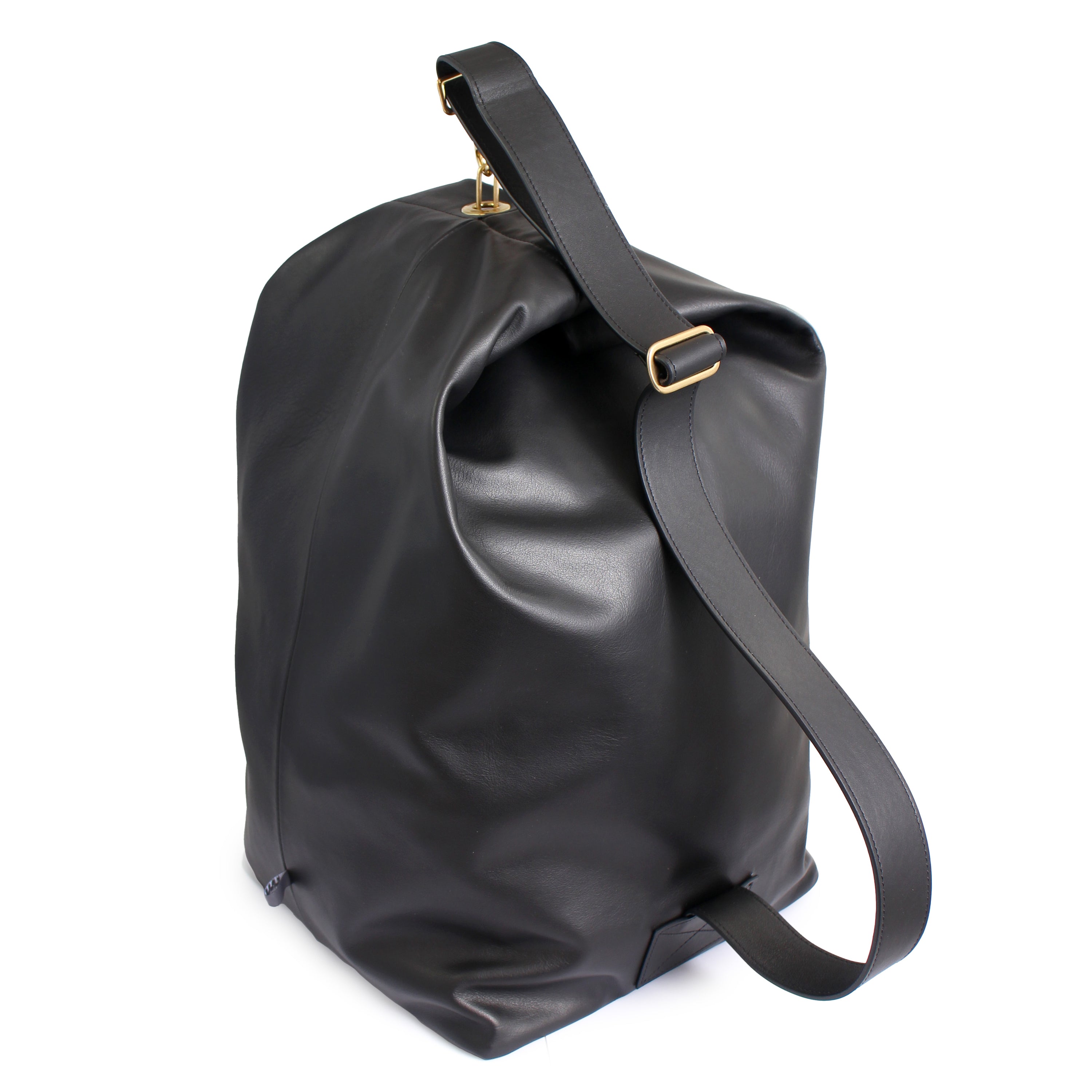 SAILING BIG BAG + Leather Sailing Bag + Black