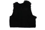 GILET vest shearling black + long hair