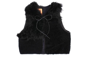 Gilet Vest PATCHWORK + Black long hair