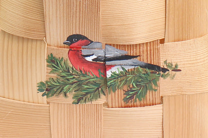 rosamosa wooden shopper bag square handpaint detail robin 