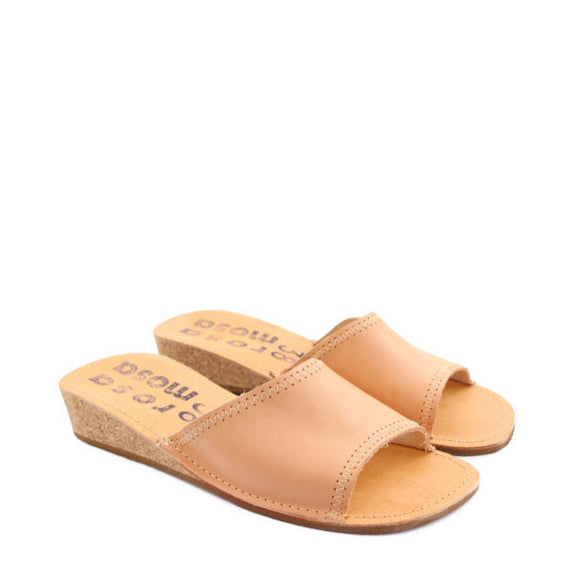 ZIC-ZAC SLIDES + Leather Slides + Natural – rosa mosa