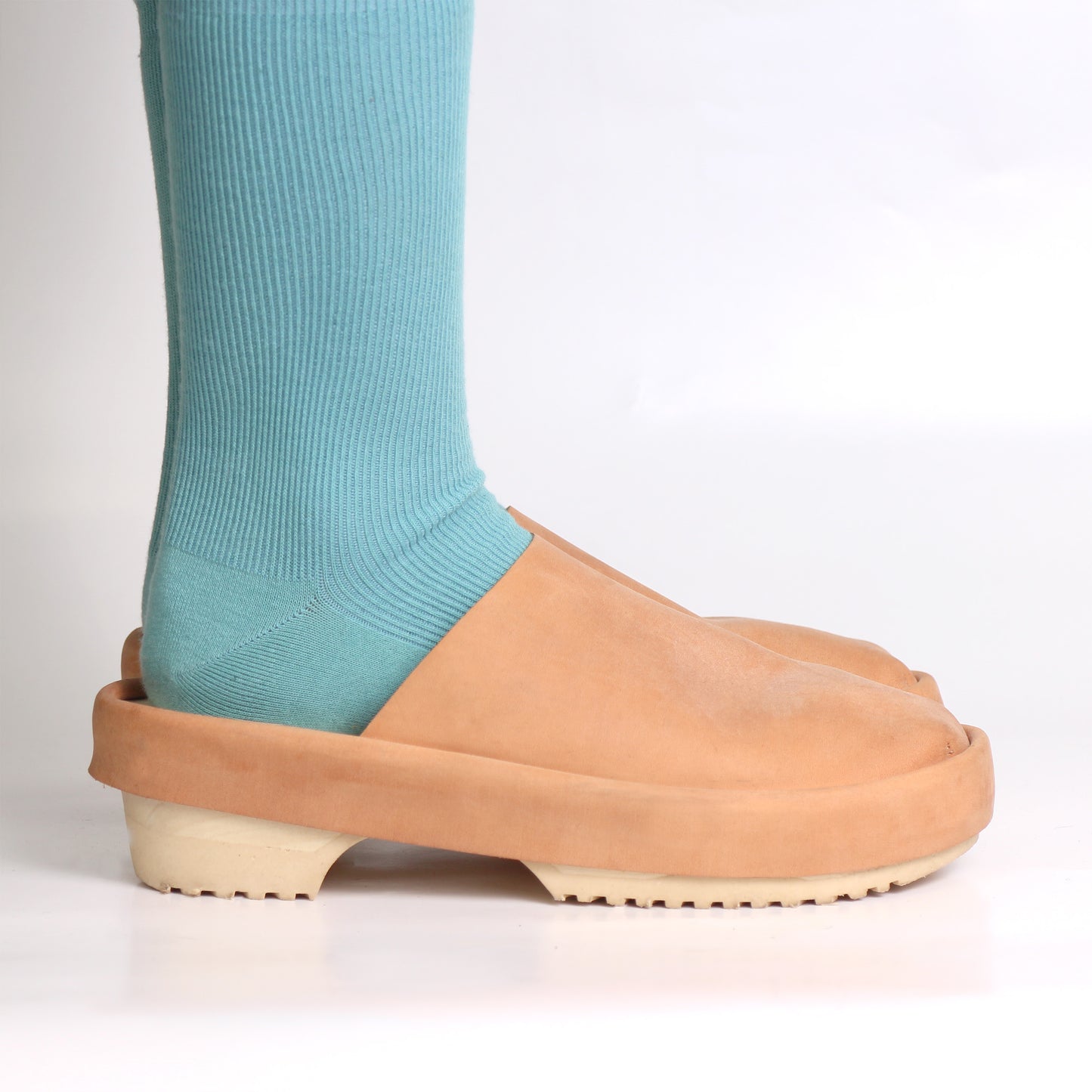 BOAT + Leather Clog Shoes + Beige