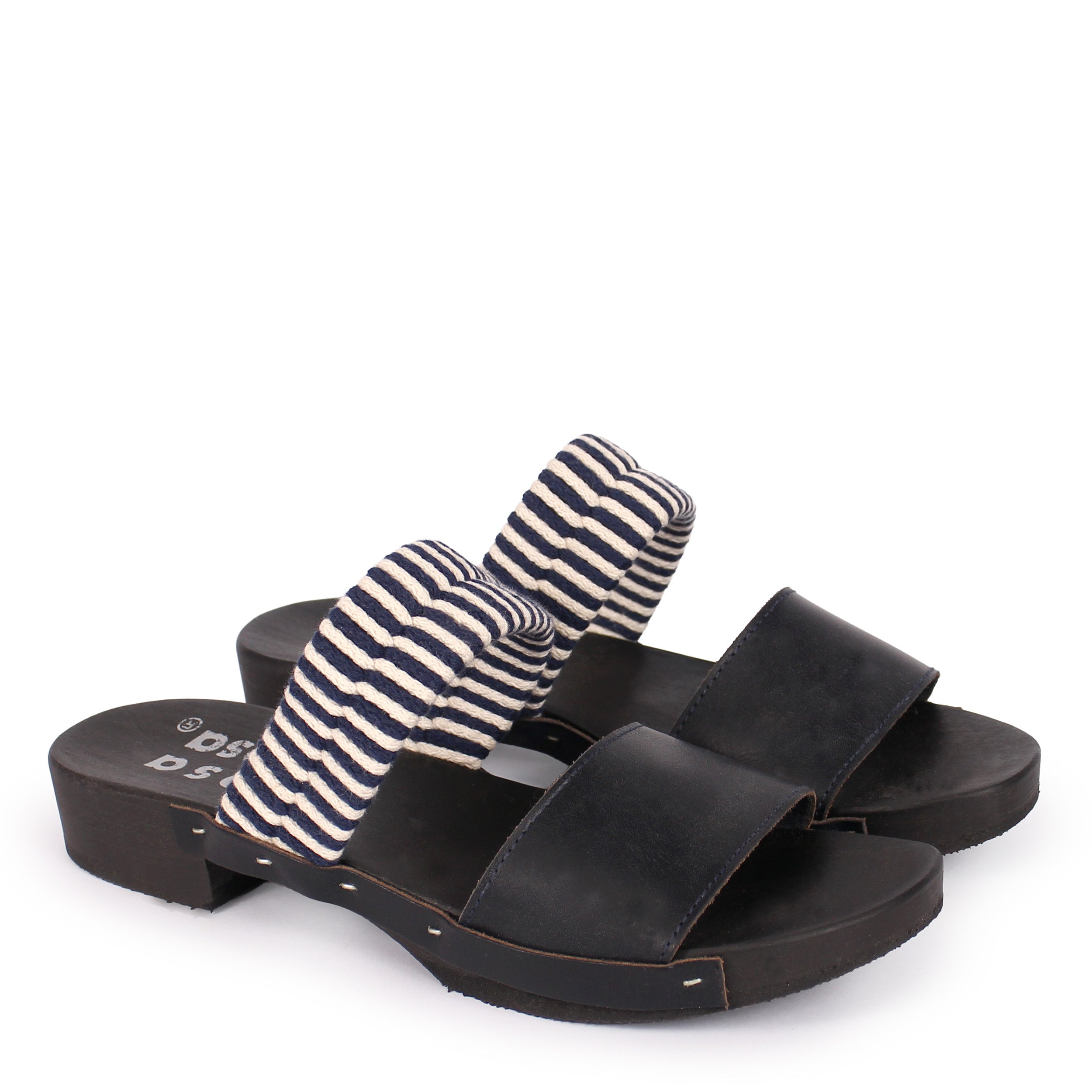 BOBO + Cotton Leather Clog Flats + Navy Uni Special
