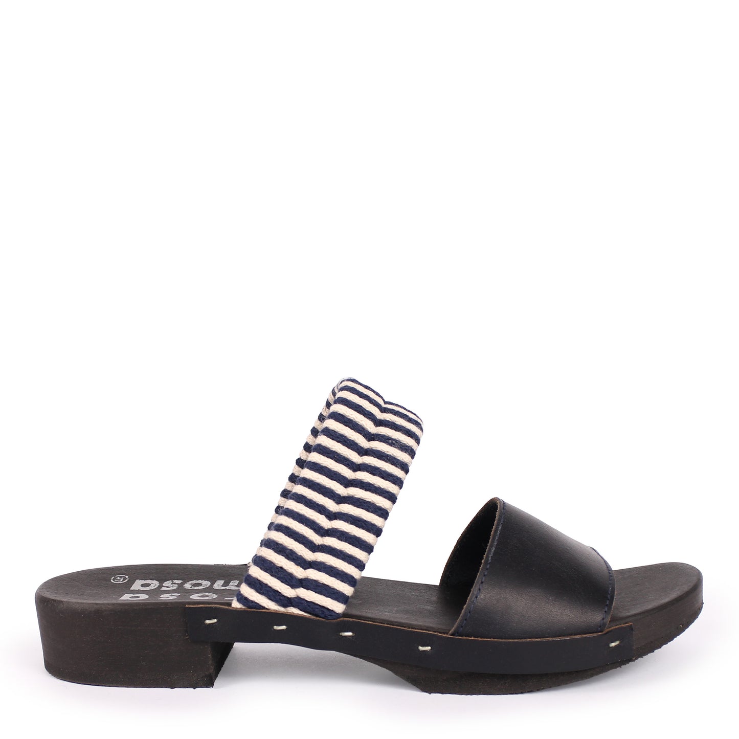 BOBO + Cotton Leather Clog Flats + Navy Uni Special