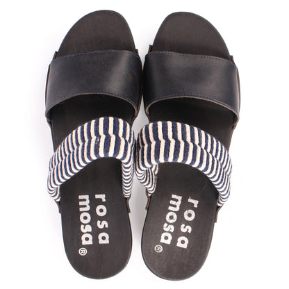 BOBO + Cotton Leather Clog Flats + Navy Uni Special